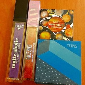 Night Shine 4-piece top quality lipgloss & eyeshadow bundle